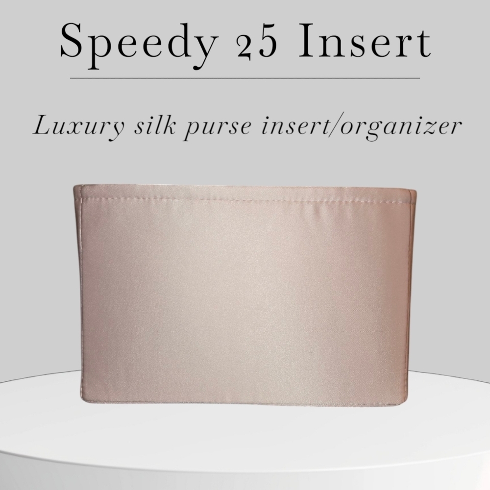 Pink Silk Handmade Bag Organizer for Speedy 25 – Lightweight & Elegant
